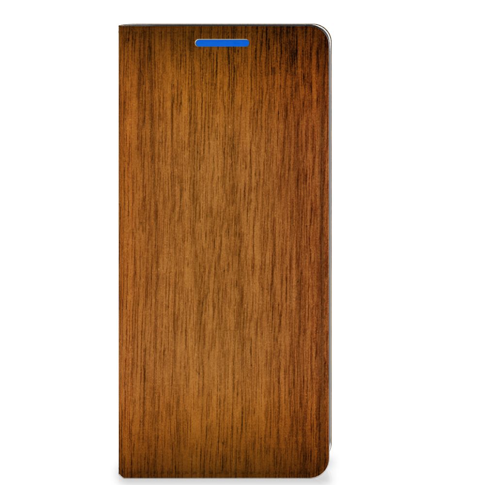OPPO Reno 6 Pro Plus 5G Book Wallet Case Donker Hout - B2C Telecom