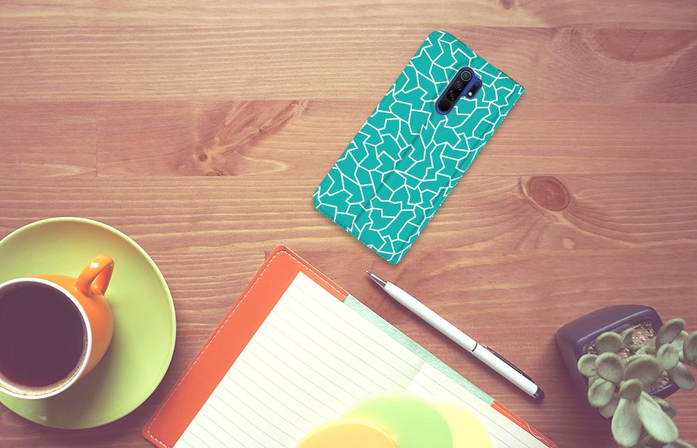 Xiaomi Redmi 9 Bookcase Cracks Blue - B2C Telecom
