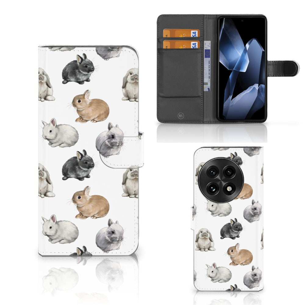 Telefoonhoesje met Pasjes voor OnePlus 13 Konijntjes