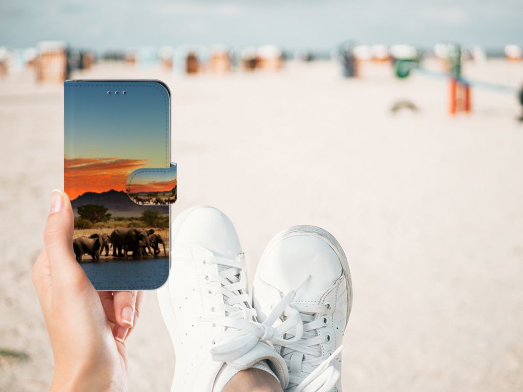 Samsung Galaxy S10e Telefoonhoesje met Pasjes Olifanten