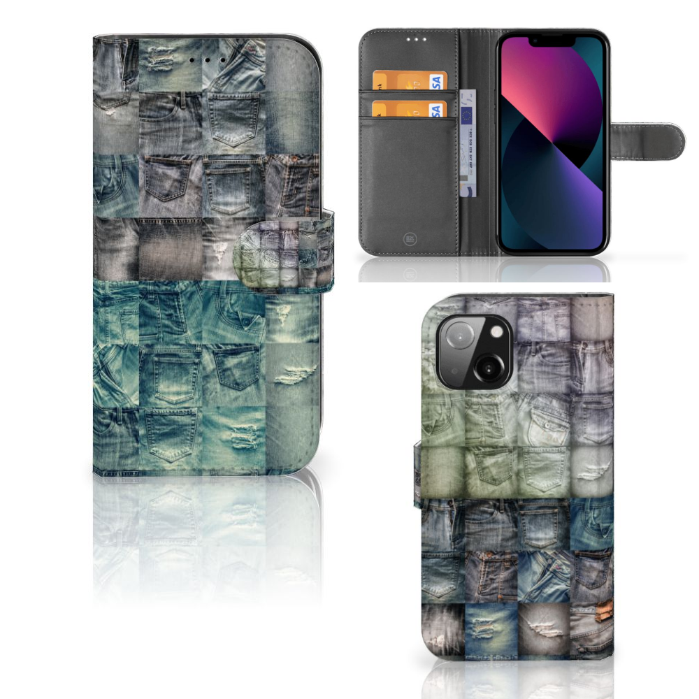 Wallet Case met Pasjes Apple iPhone 13 Spijkerbroeken