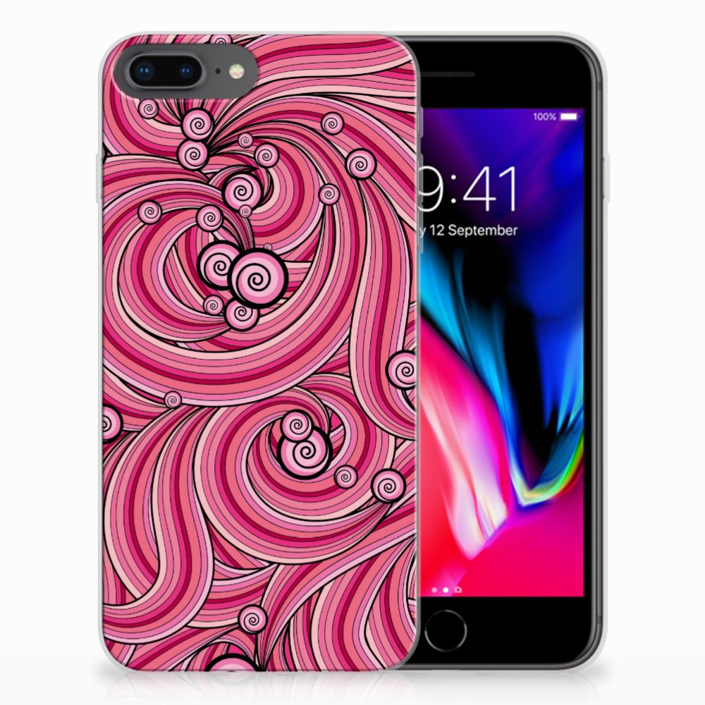 Apple iPhone 7 Plus | 8 Plus Hoesje maken Swirl Pink