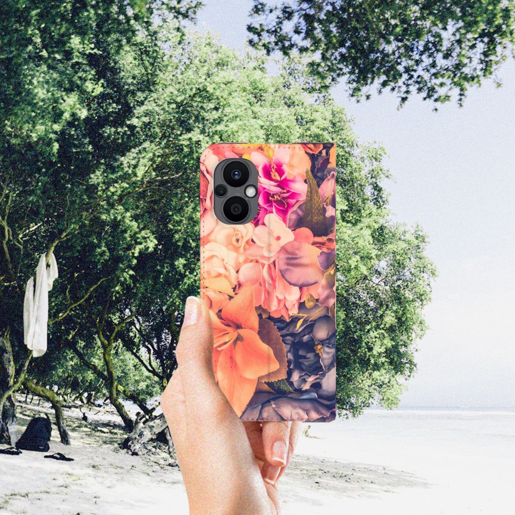 OPPO Reno8 Lite Smart Cover Bosje Bloemen - B2C Telecom