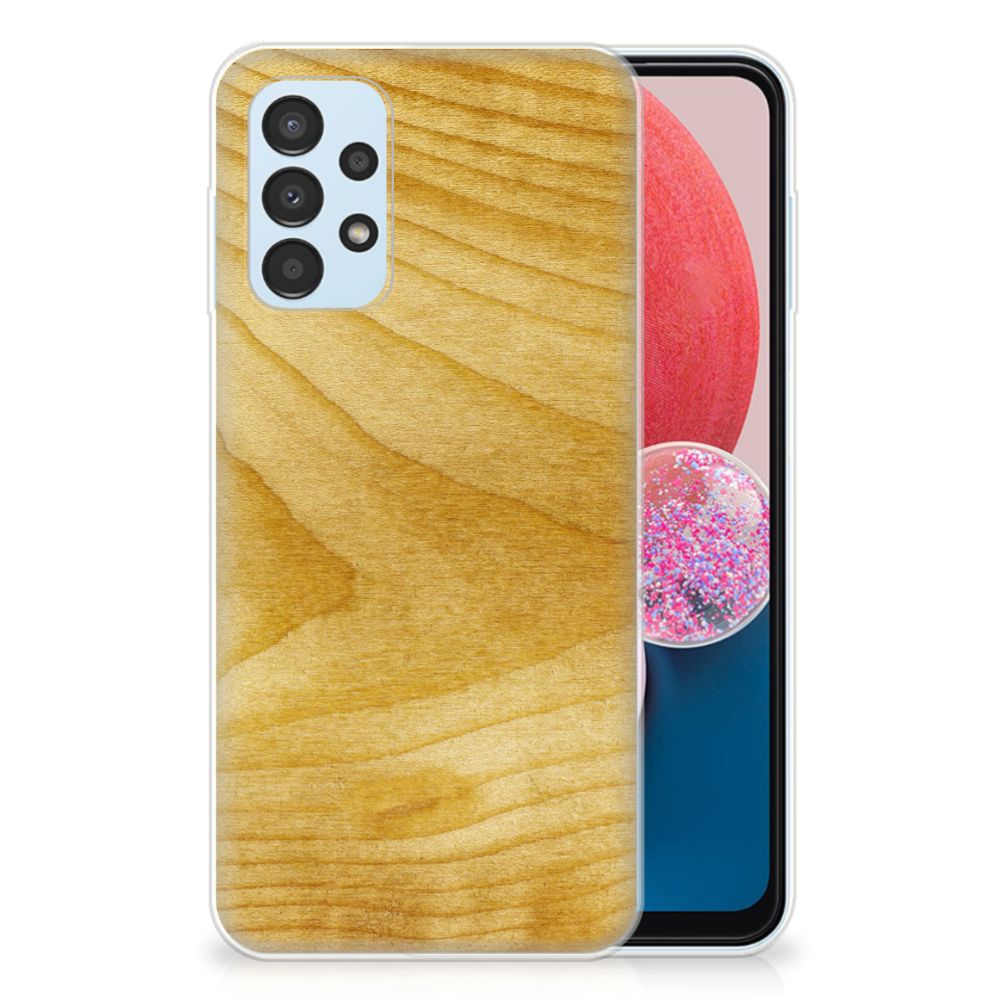 Samsung Galaxy A13 4G Bumper Hoesje Licht Hout