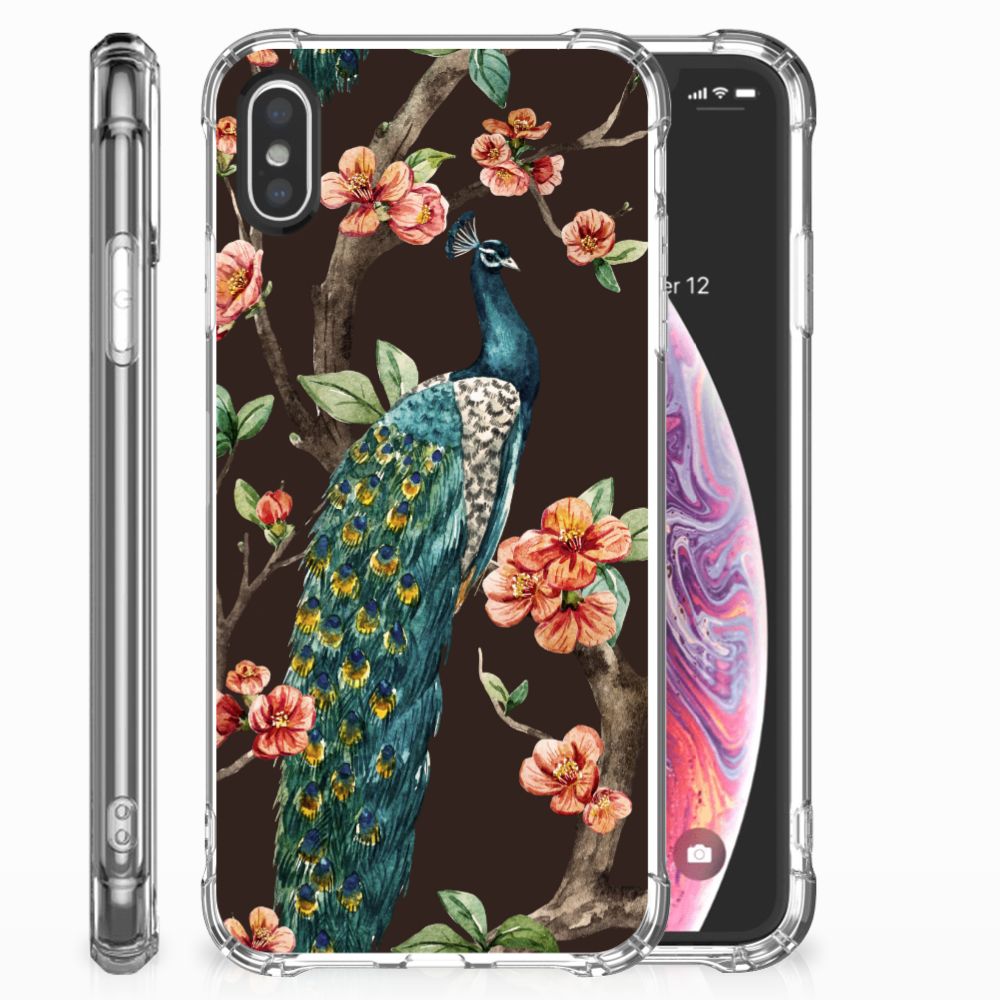 Apple iPhone X | Xs Case Anti-shock Pauw met Bloemen