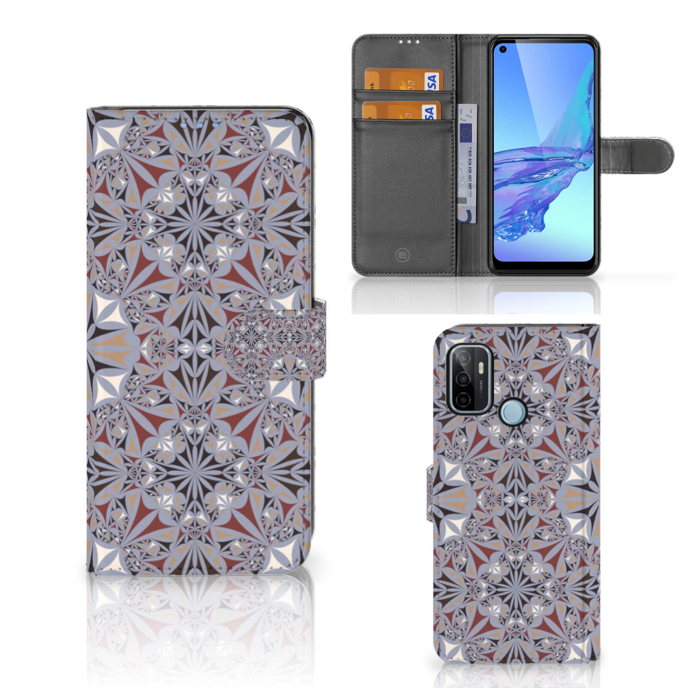 OPPO A53 | OPPO A53s Bookcase Flower Tiles