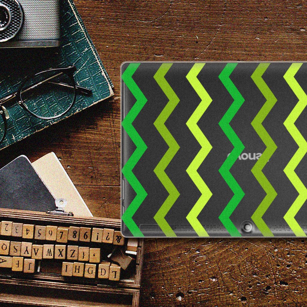 Lenovo Tab 10 | Tab 2 A10-30 Hippe Hoes Zigzag Groen - B2C Telecom