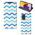 Samsung Galaxy A72 (5G/4G) Hoesje met Magneet Zigzag Blauw - B2C Telecom