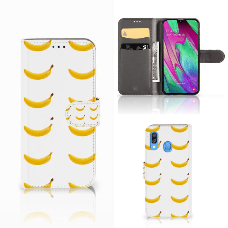 Samsung Galaxy A40 Book Cover Banana