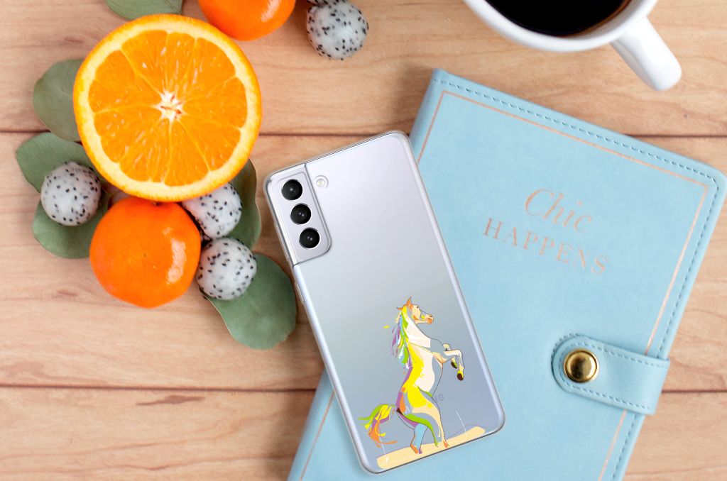 Samsung Galaxy S21 Plus Telefoonhoesje met Naam Horse Color B2C Telecom