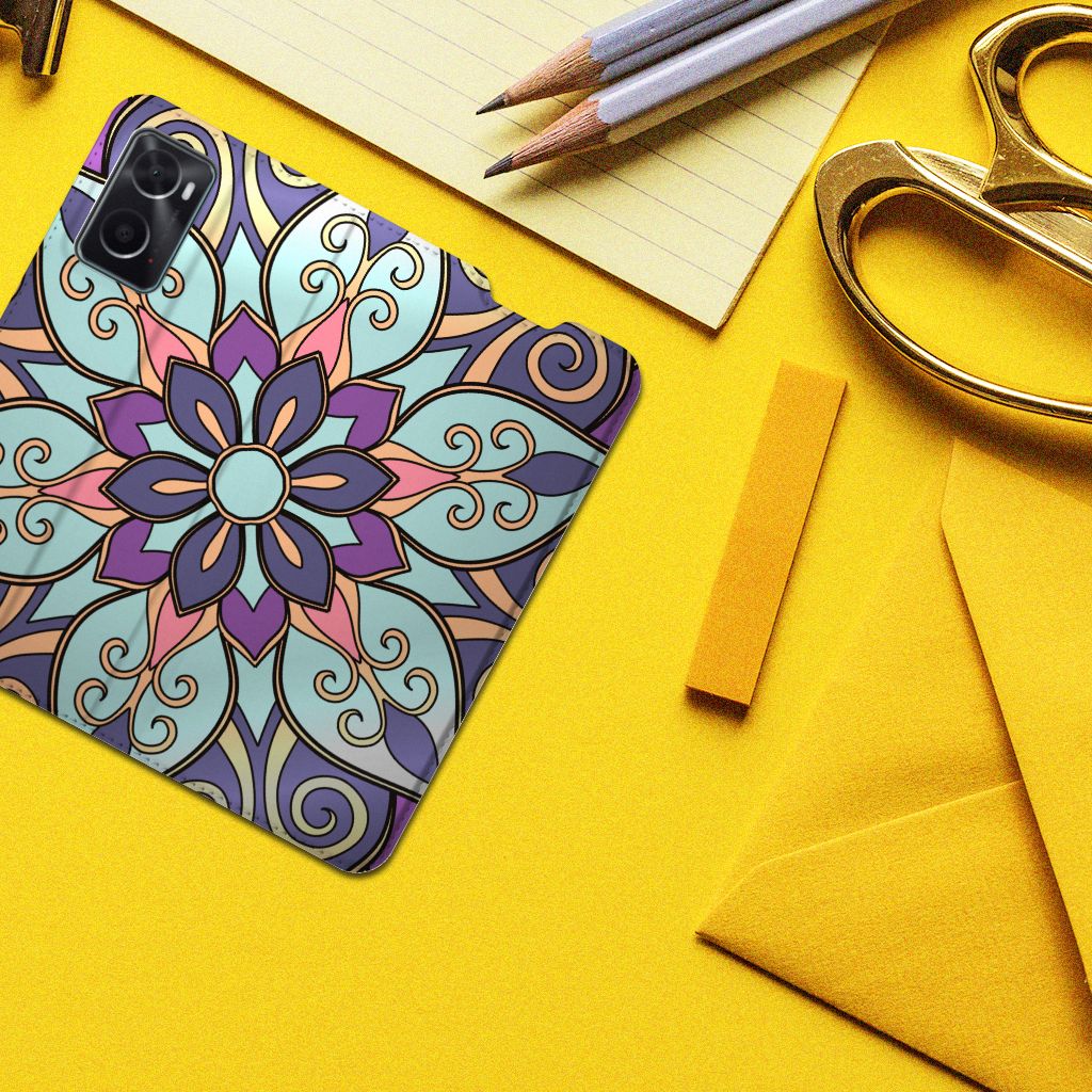OPPO A96 | A76 Smart Cover Purple Flower - B2C Telecom