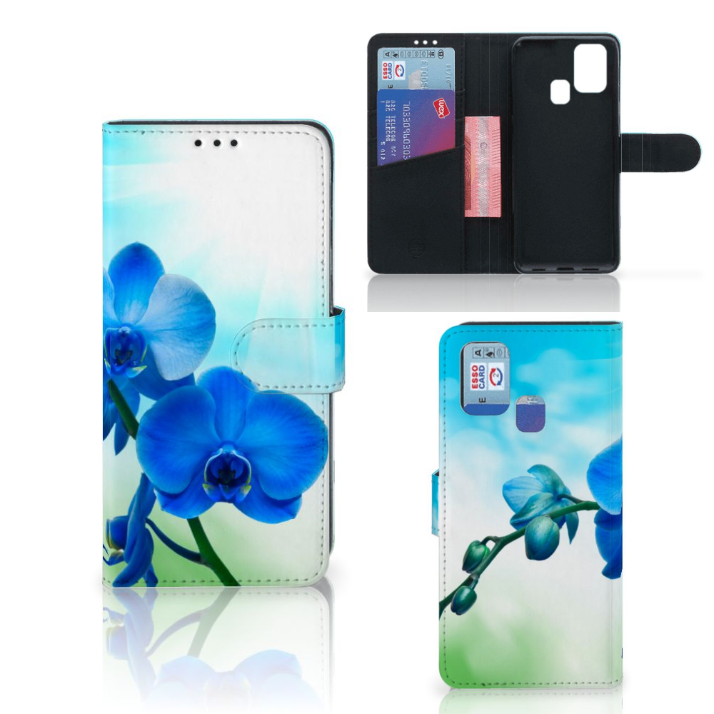Samsung Galaxy M31 Hoesje Orchidee Blauw - Cadeau voor je Moeder