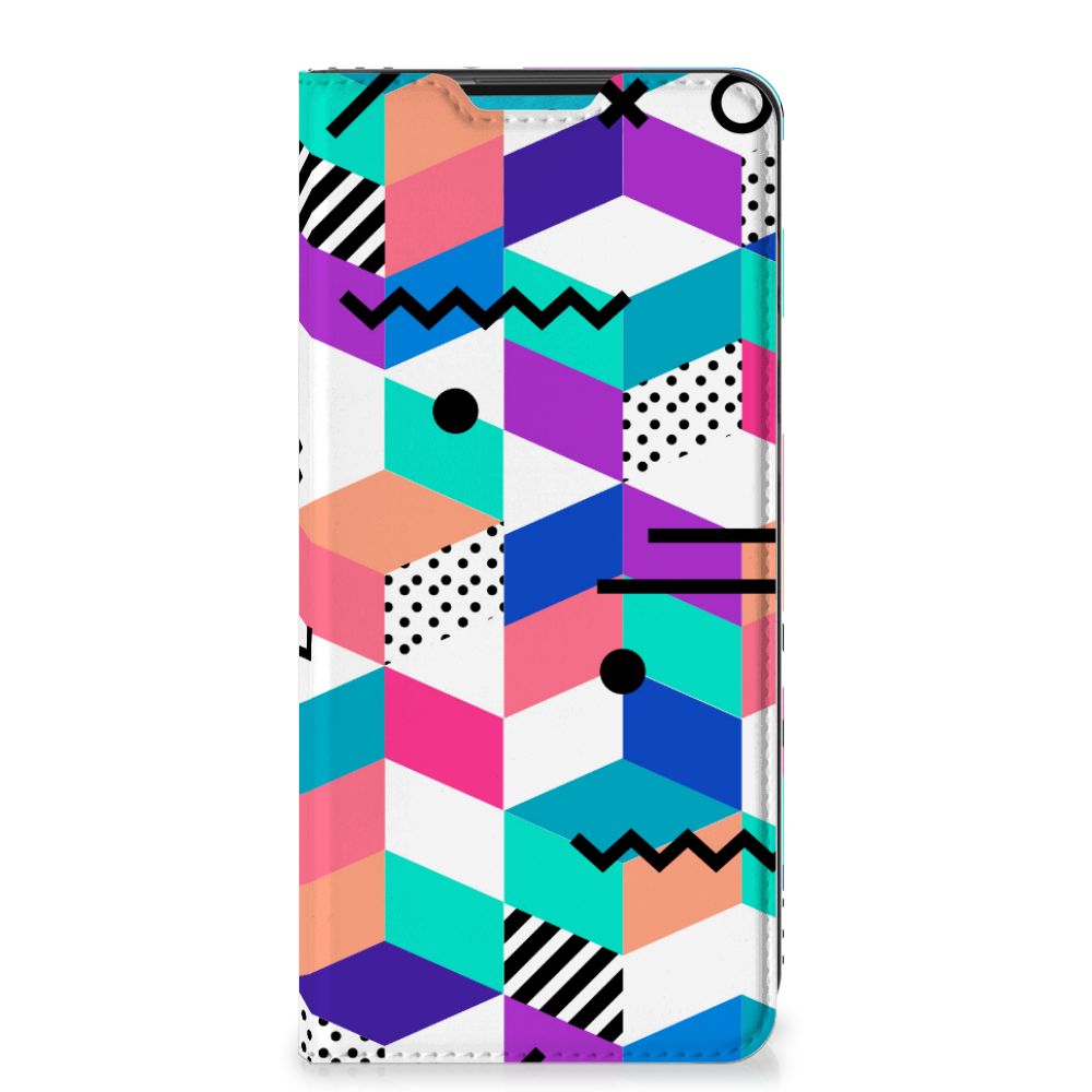 Samsung Galaxy A73 Stand Case Blokken Kleurrijk - B2C Telecom