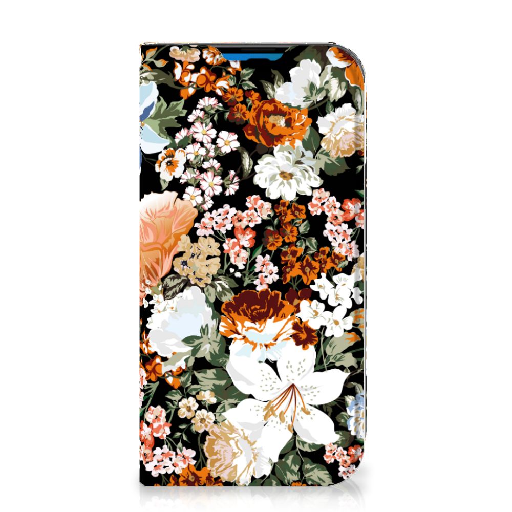 Smart Cover voor iPhone 14 Pro Dark Flowers - B2C Telecom