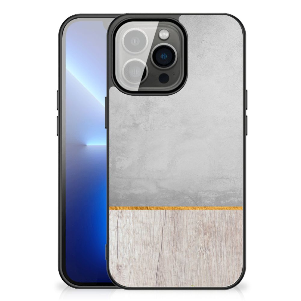 iPhone 13 Pro Max Houten Print Telefoonhoesje Wood Concrete B2C Telecom
