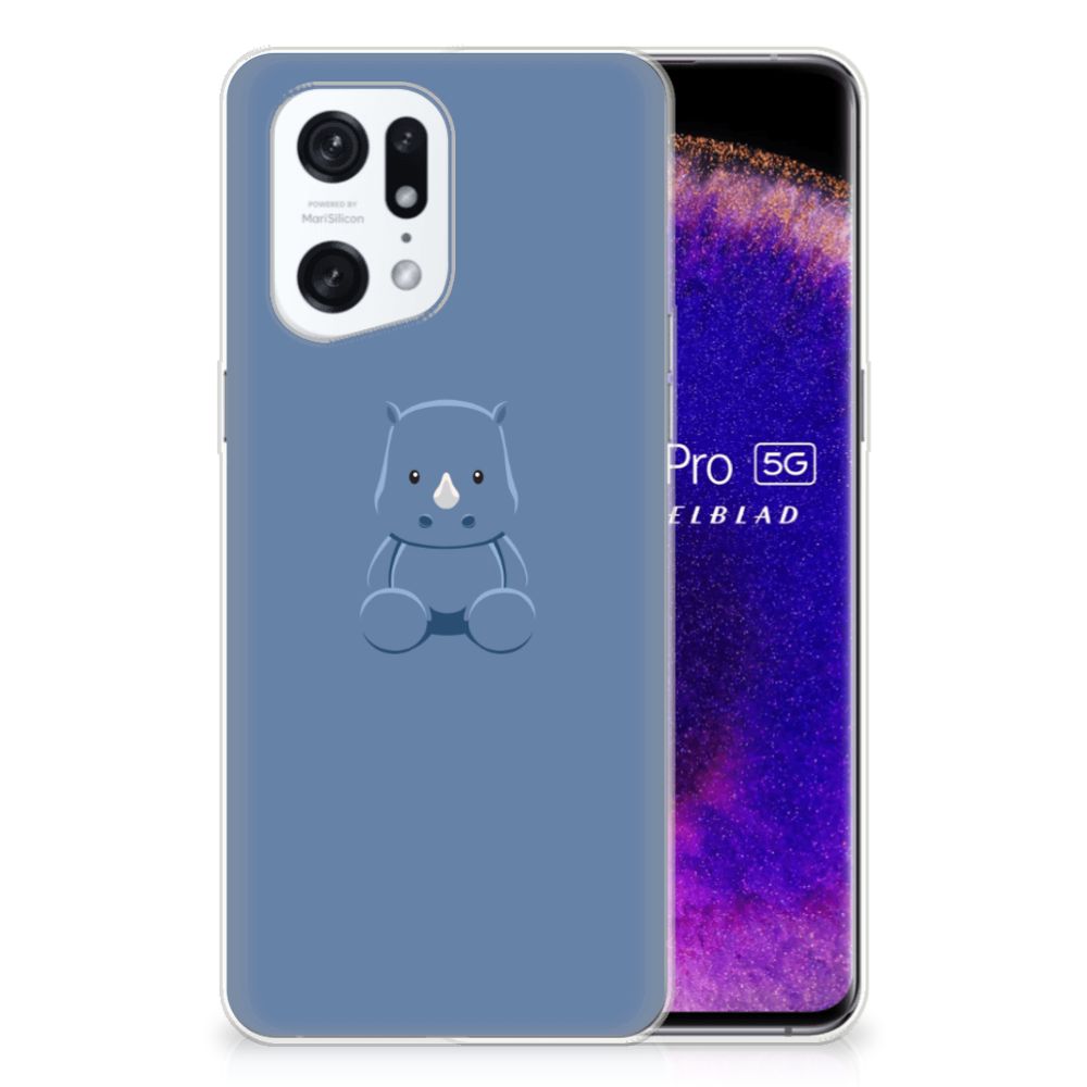 OPPO Find X5 Pro Telefoonhoesje met Naam Baby Rhino B2C Telecom