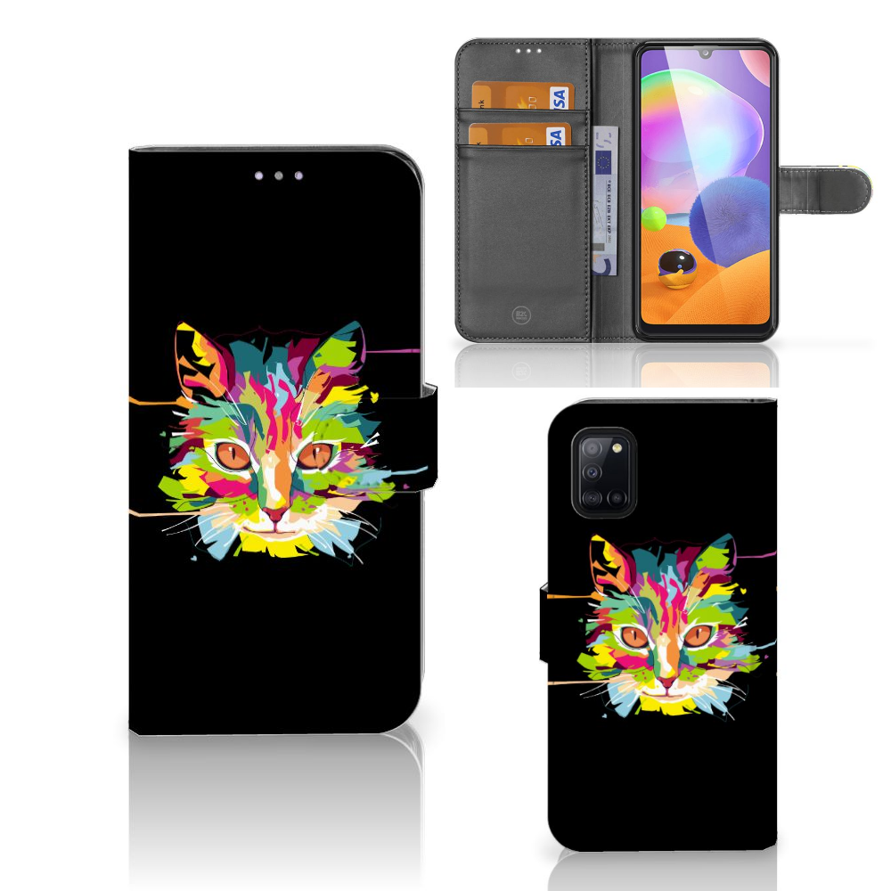 Samsung Galaxy A31 Leuk Hoesje Cat Color