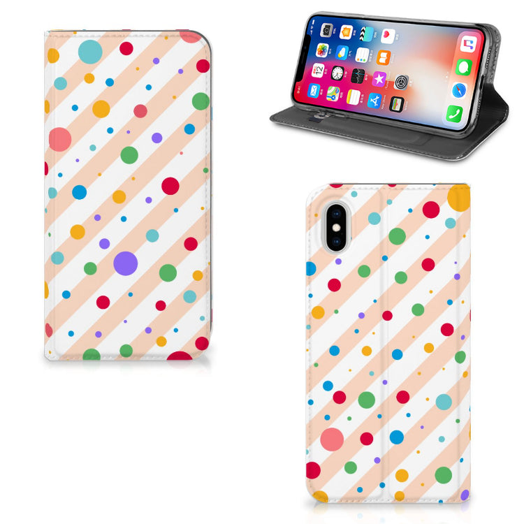 Apple iPhone Xs Max Hoesje met Magneet Dots
