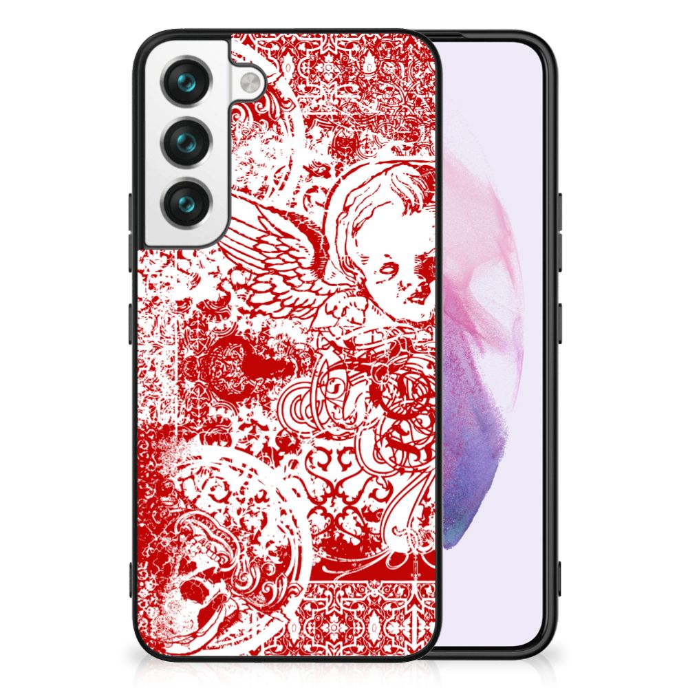 Telefoonhoesje Samsung Galaxy S22 Angel Skull Rood