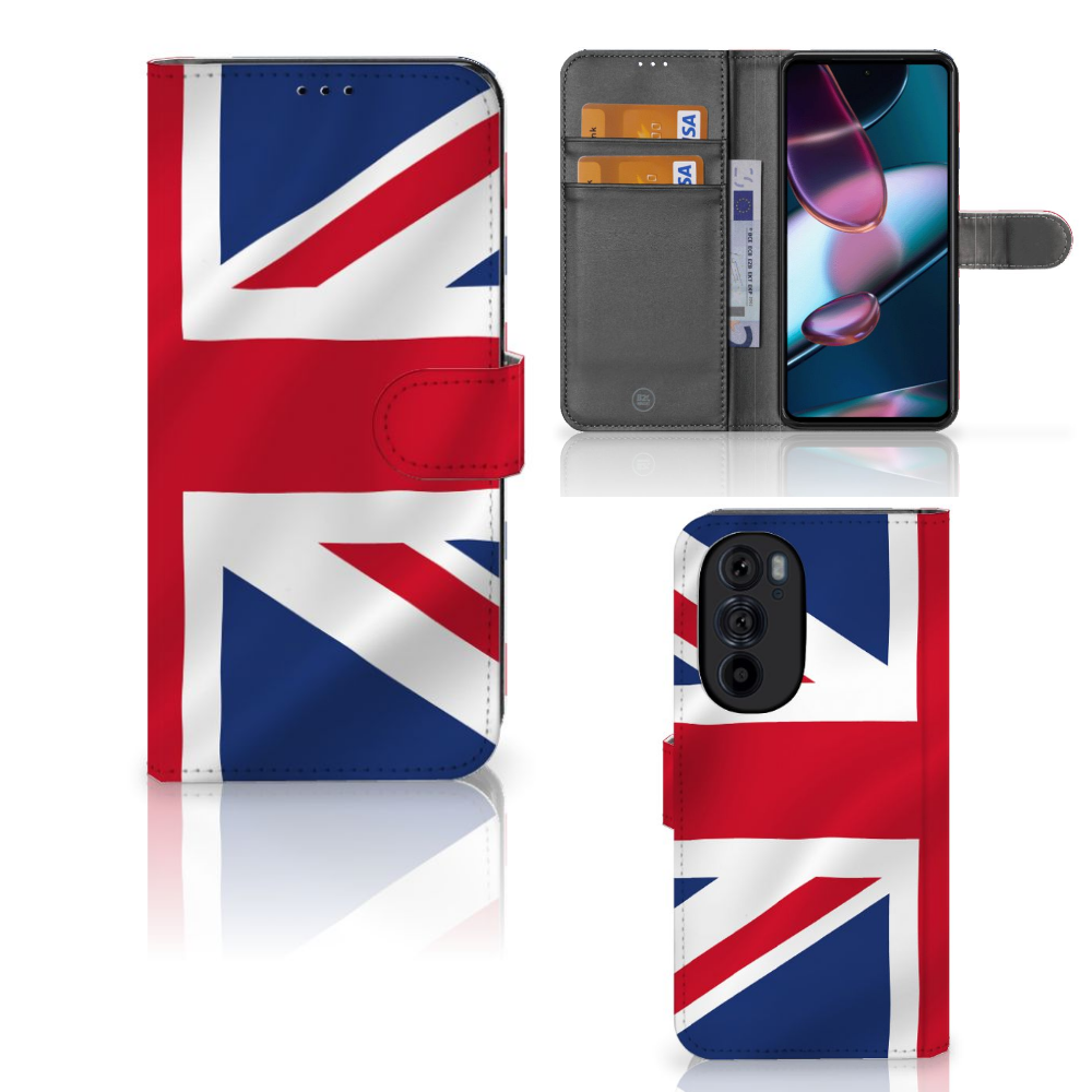 Motorola Edge 30 Pro Bookstyle Case Groot-Brittannië