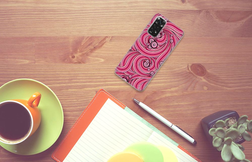 Xiaomi Redmi 10 | Redmi Note 11 4G Hoesje maken Swirl Pink B2C Telecom