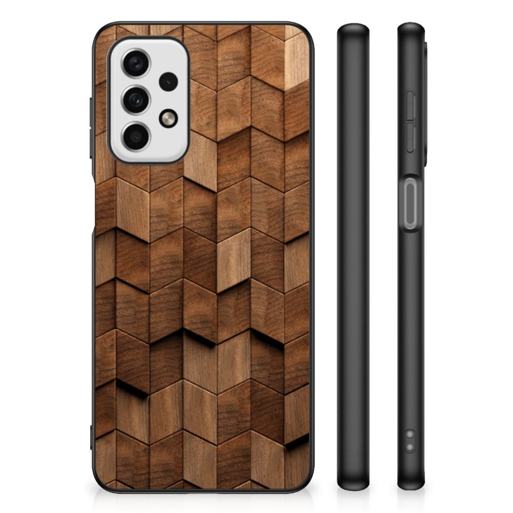 Houten Print Telefoonhoesje voor Samsung Galaxy A23 Wooden Cubes B2C Telecom