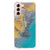 Samsung Galaxy S21 FE Anti-Shock Hoesje Marble Blue Gold B2C Telecom