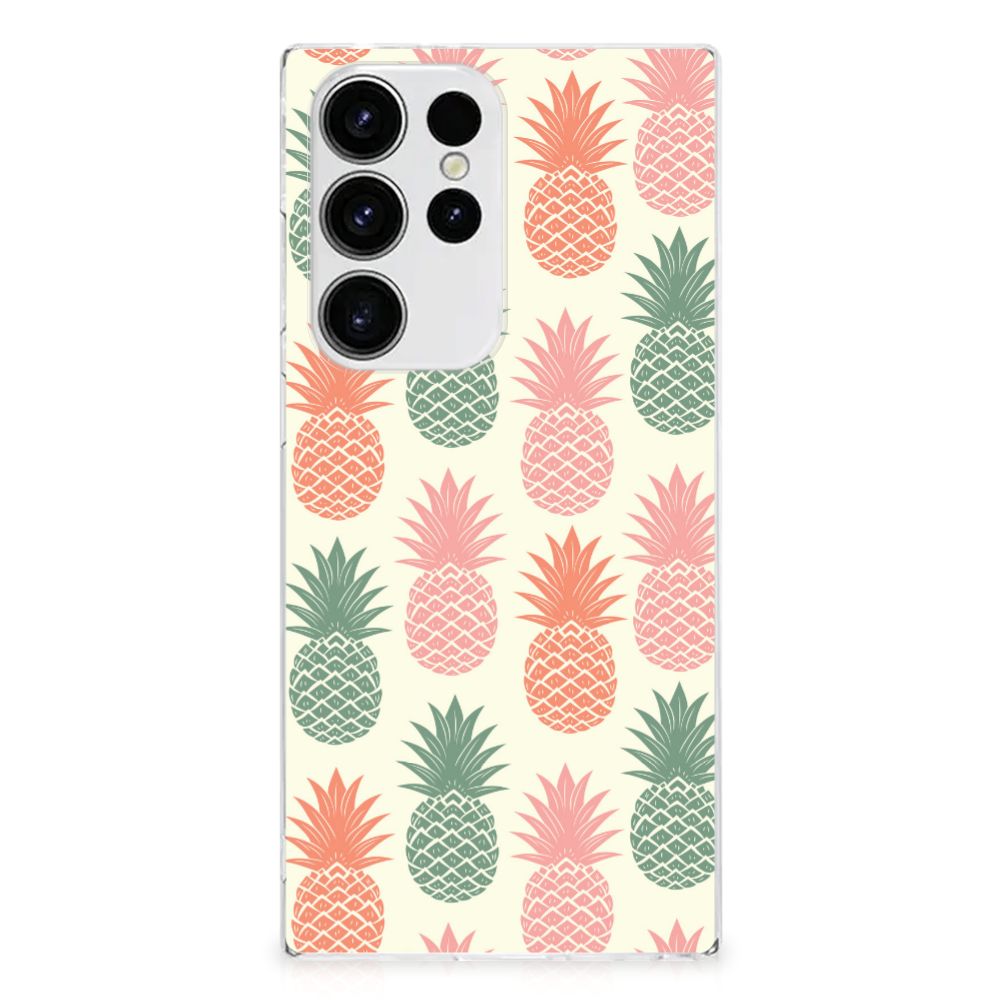 Samsung Galaxy S23 Ultra Siliconen Case Ananas B2C Telecom