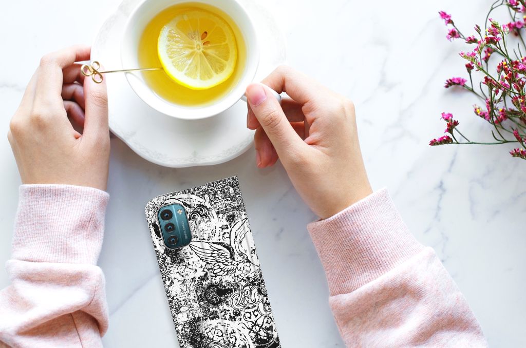 Mobiel BookCase Nokia G11 | G21 Skulls Angel - B2C Telecom
