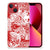 Silicone Back Case Apple iPhone 13 Angel Skull Rood beschermhoes met engel en doodskop design in rood patroon.