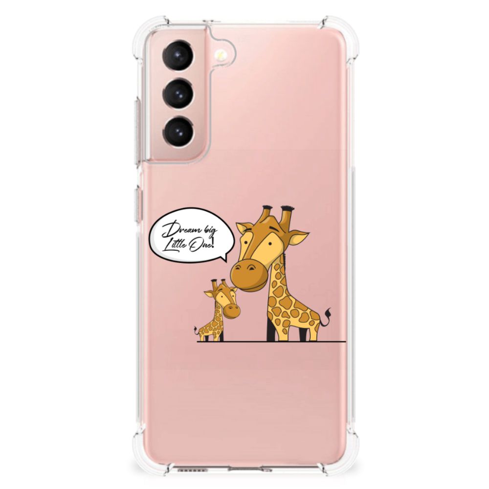 Samsung Galaxy S21 FE Stevig Bumper Hoesje Giraffe