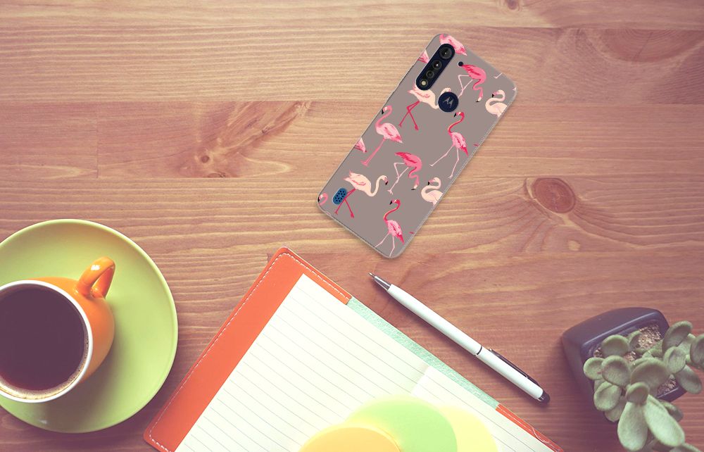 Motorola Moto G8 Power Lite TPU Hoesje Flamingo B2C Telecom