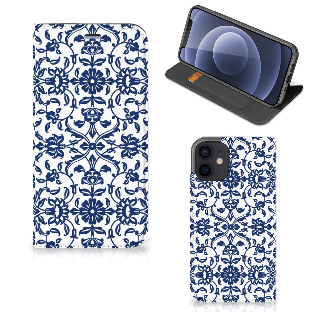 iPhone 12 Mini Smart Cover Flower Blue