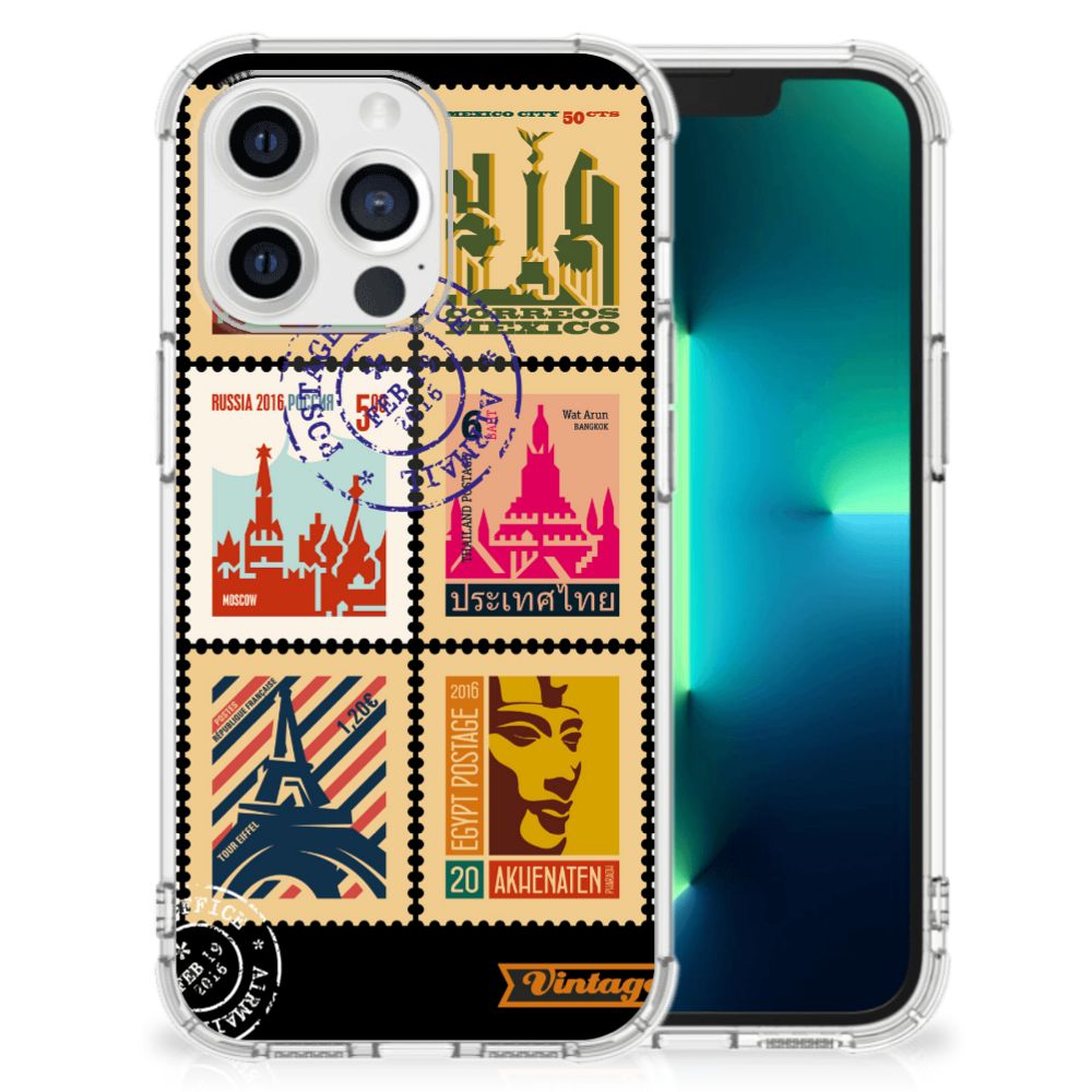 Apple iPhone 13 Pro Telefoonhoesje met valbescherming Postzegels B2C Telecom