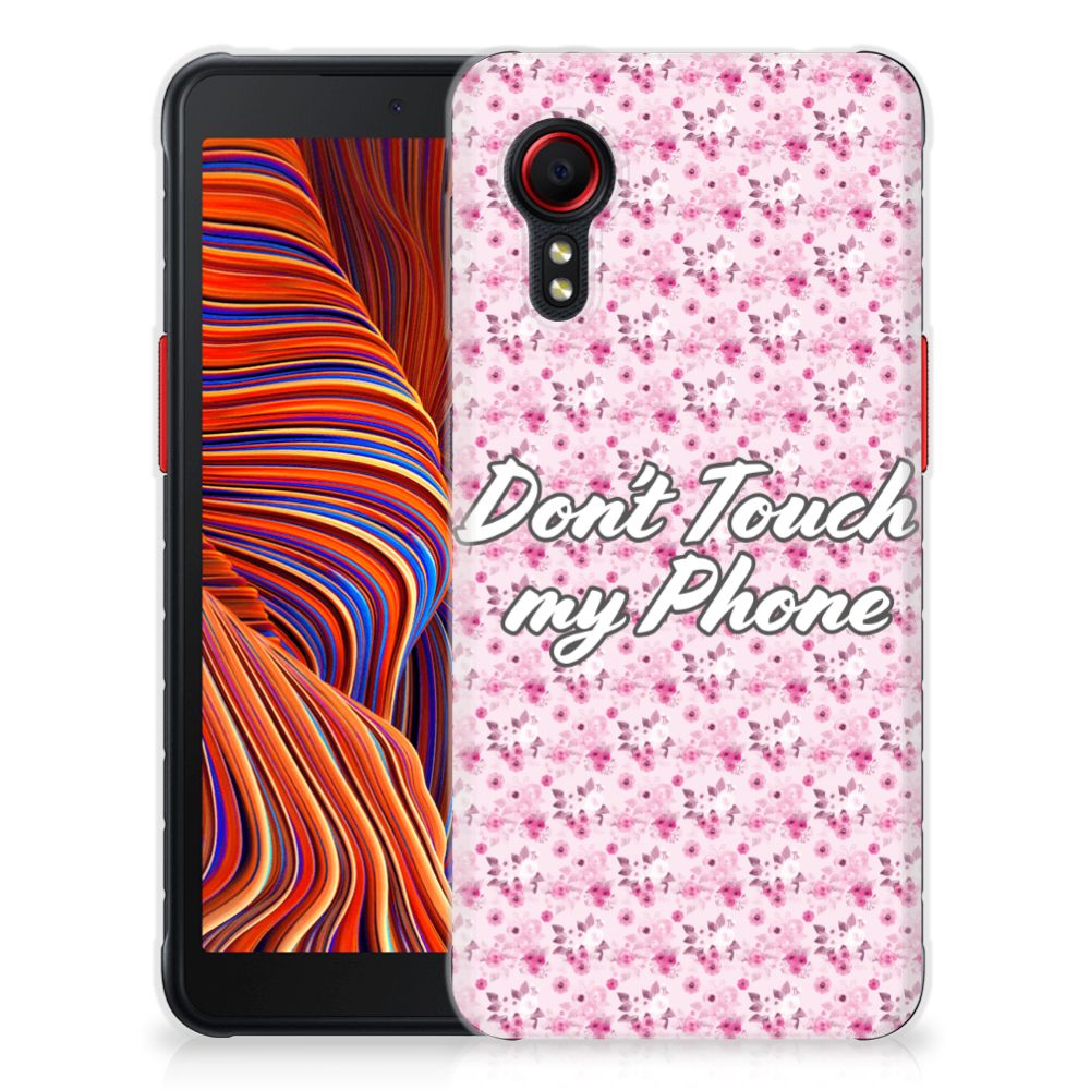 Samsung Galaxy Xcover 5 Silicone-hoesje Flowers Pink DTMP B2C Telecom