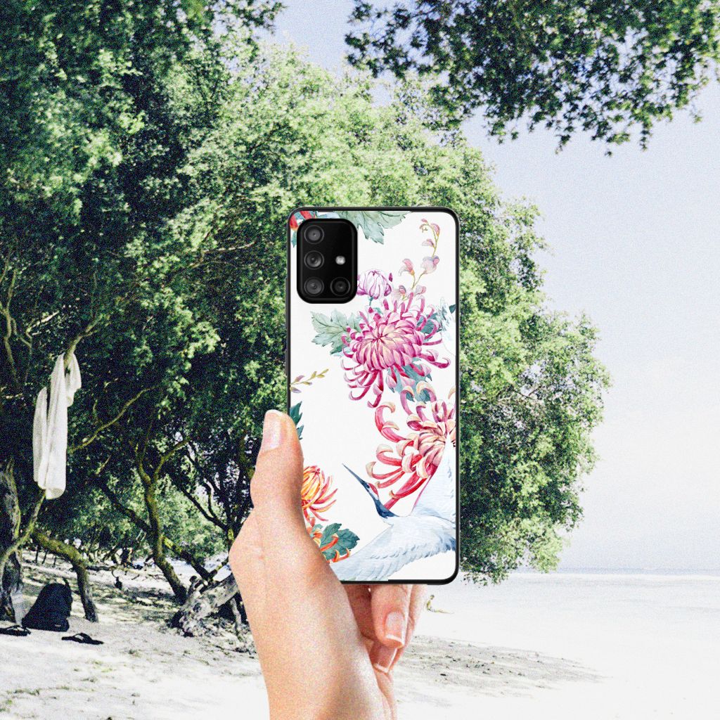 Samsung Galaxy A71 Dierenprint Telefoonhoesje Bird Flowers B2C Telecom