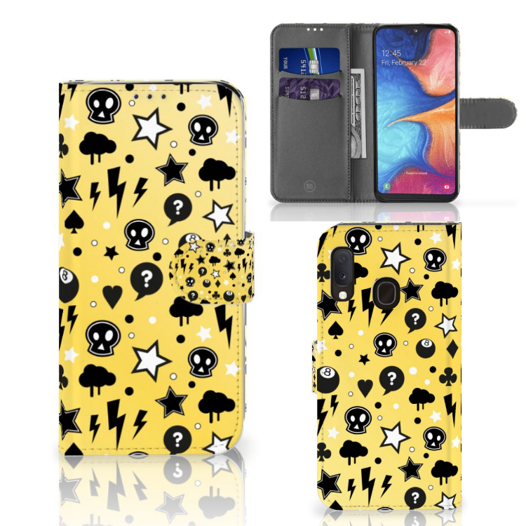 Telefoonhoesje met Naam Samsung Galaxy A20e Punk Geel
