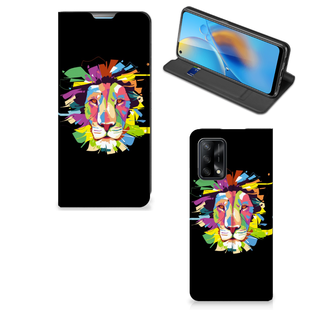 OPPO A74 4G Magnet Case Lion Color - B2C Telecom