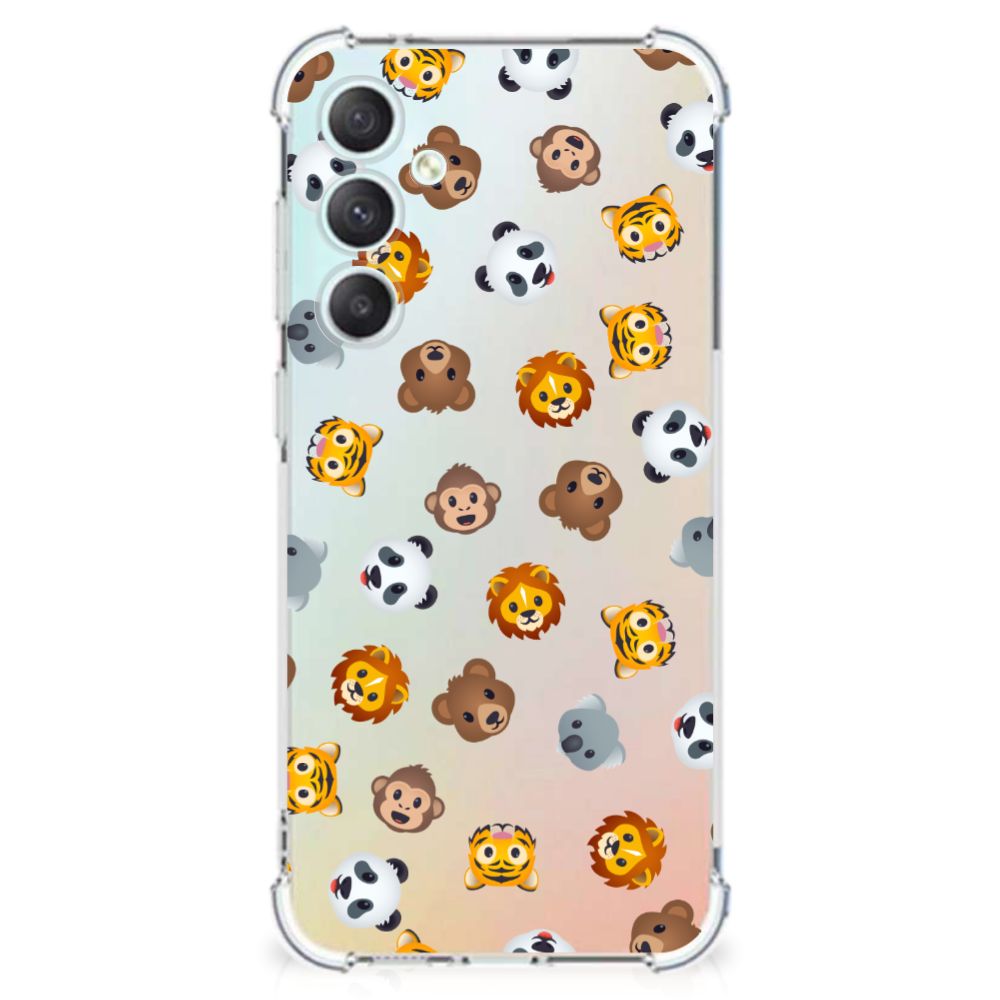 Doorzichtige Silicone Hoesje voor Samsung Galaxy S23 FE Dieren Emojis B2C Telecom