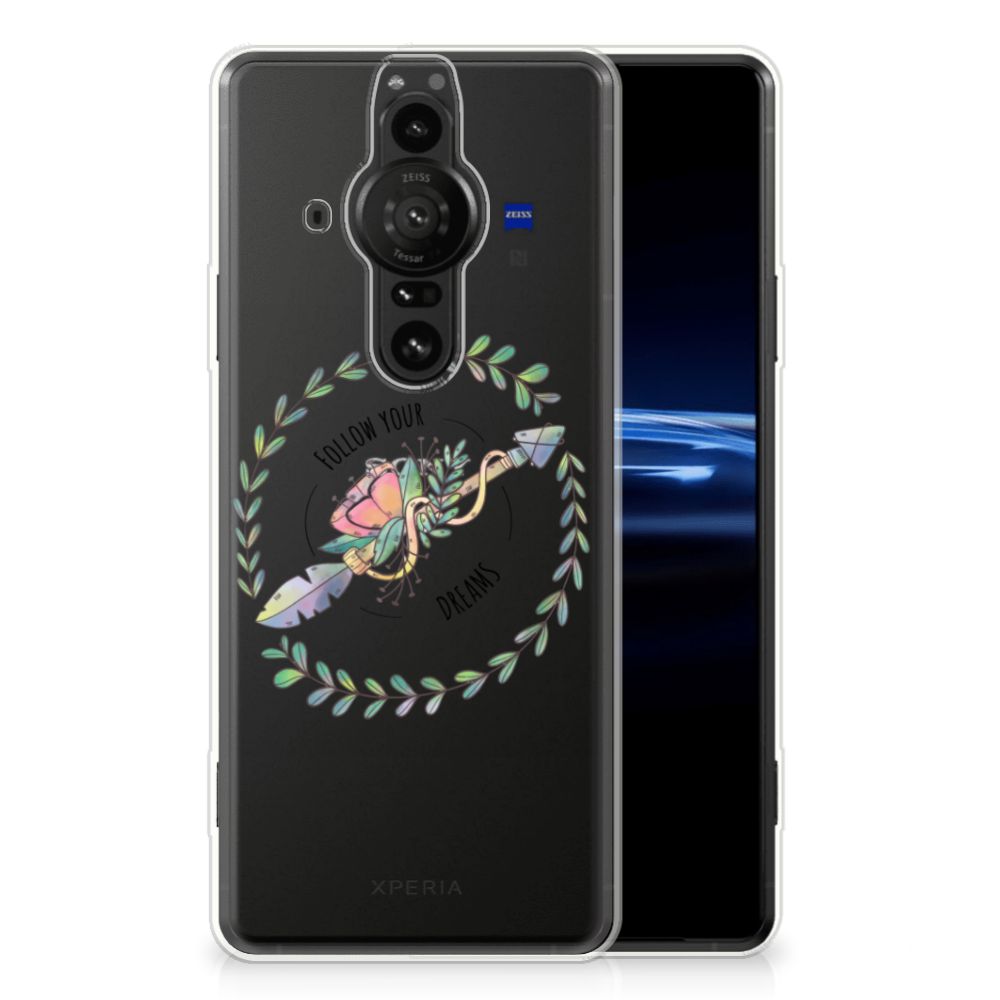 Sony Xperia Pro-I Telefoonhoesje met Naam Boho Dreams