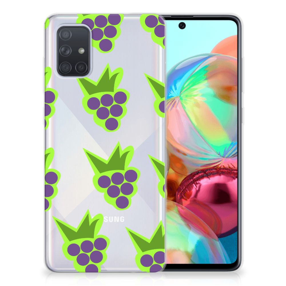 Samsung Galaxy A71 Siliconen Case Druiven