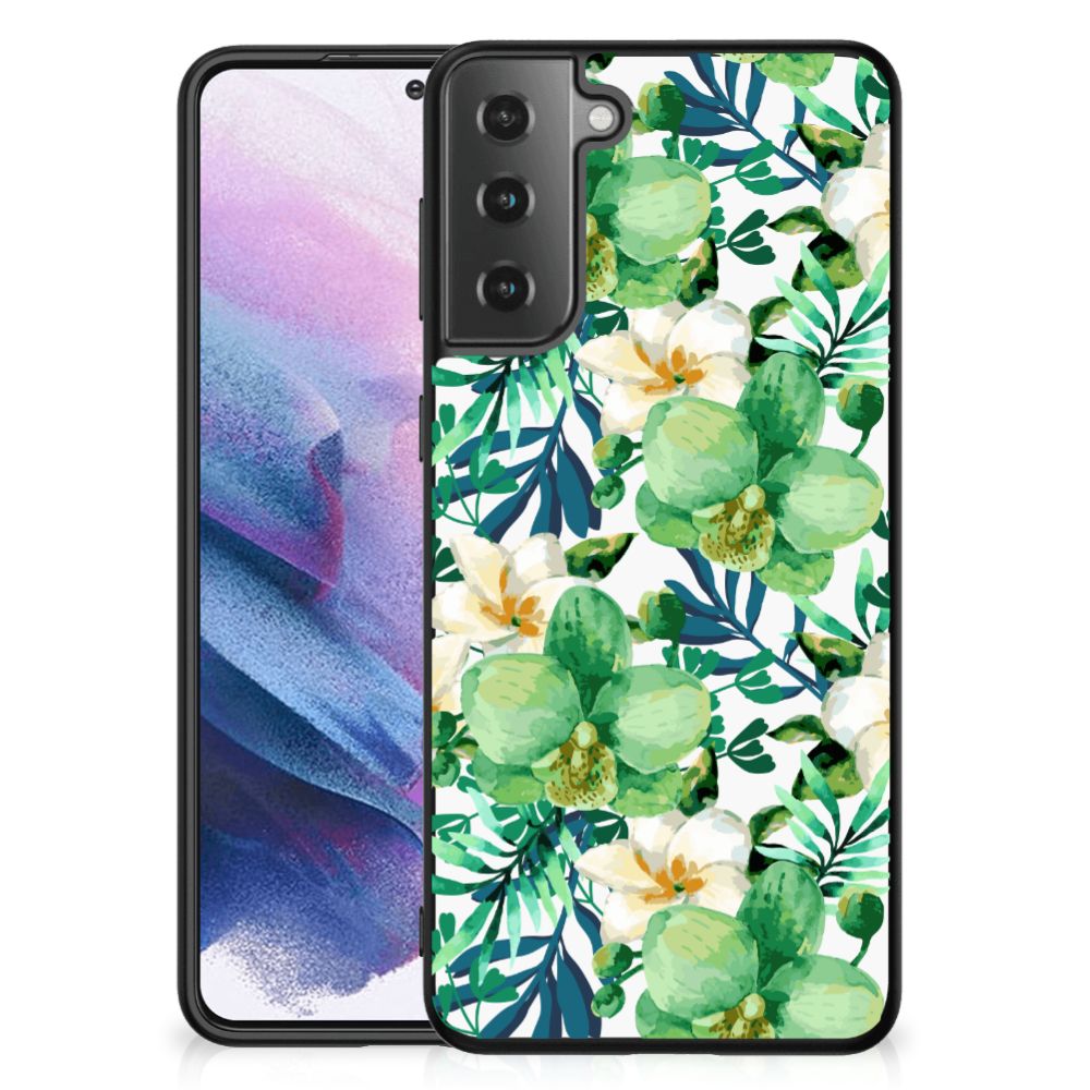 Samsung Galaxy S21 Plus Bloemen Hoesje Orchidee Groen B2C Telecom