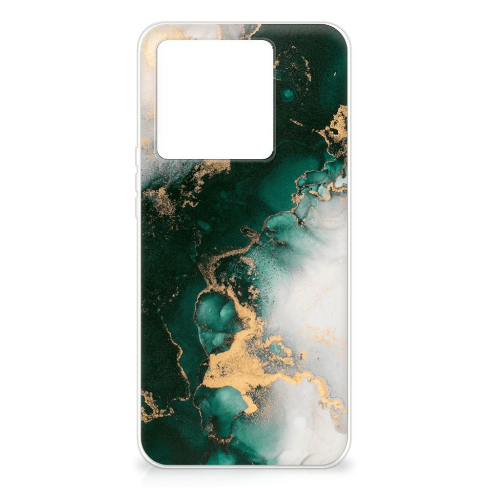 TPU Siliconen Hoesje voor Xiaomi 13T Marmer Groen