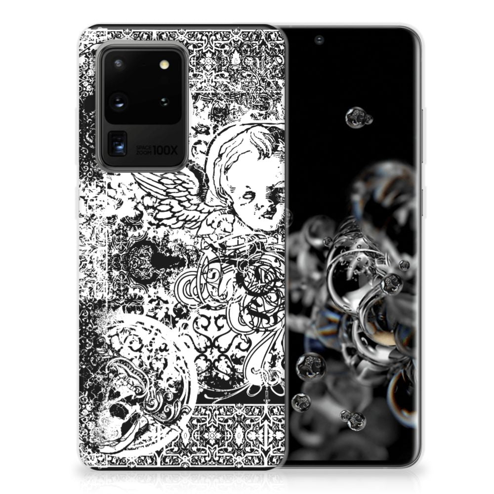 Silicone Back Case Samsung Galaxy S20 Ultra Skulls Angel B2C Telecom