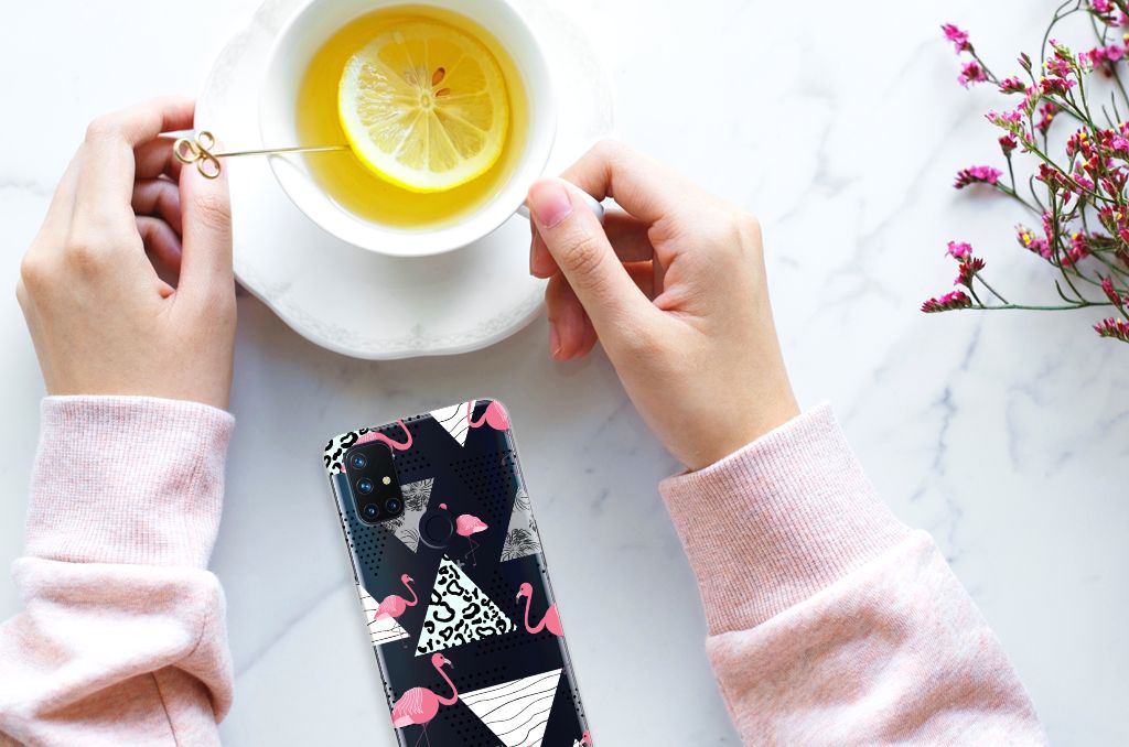 OnePlus Nord N10 5G TPU Hoesje Flamingo Triangle B2C Telecom