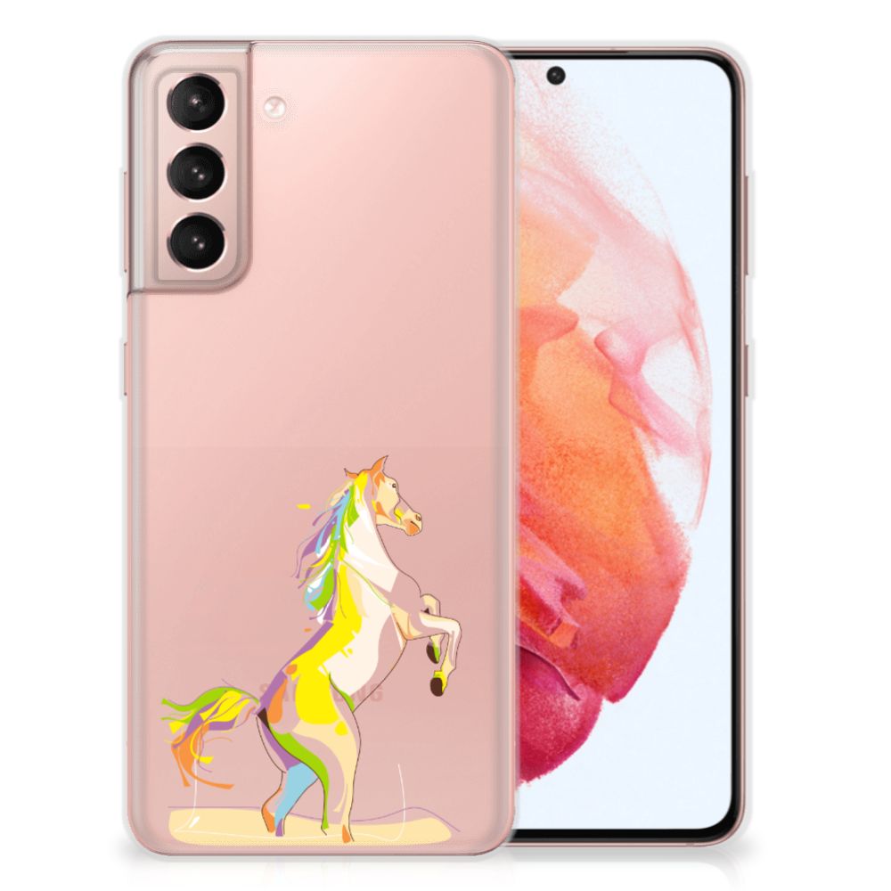 Samsung Galaxy S21 Telefoonhoesje met Naam Horse Color B2C Telecom