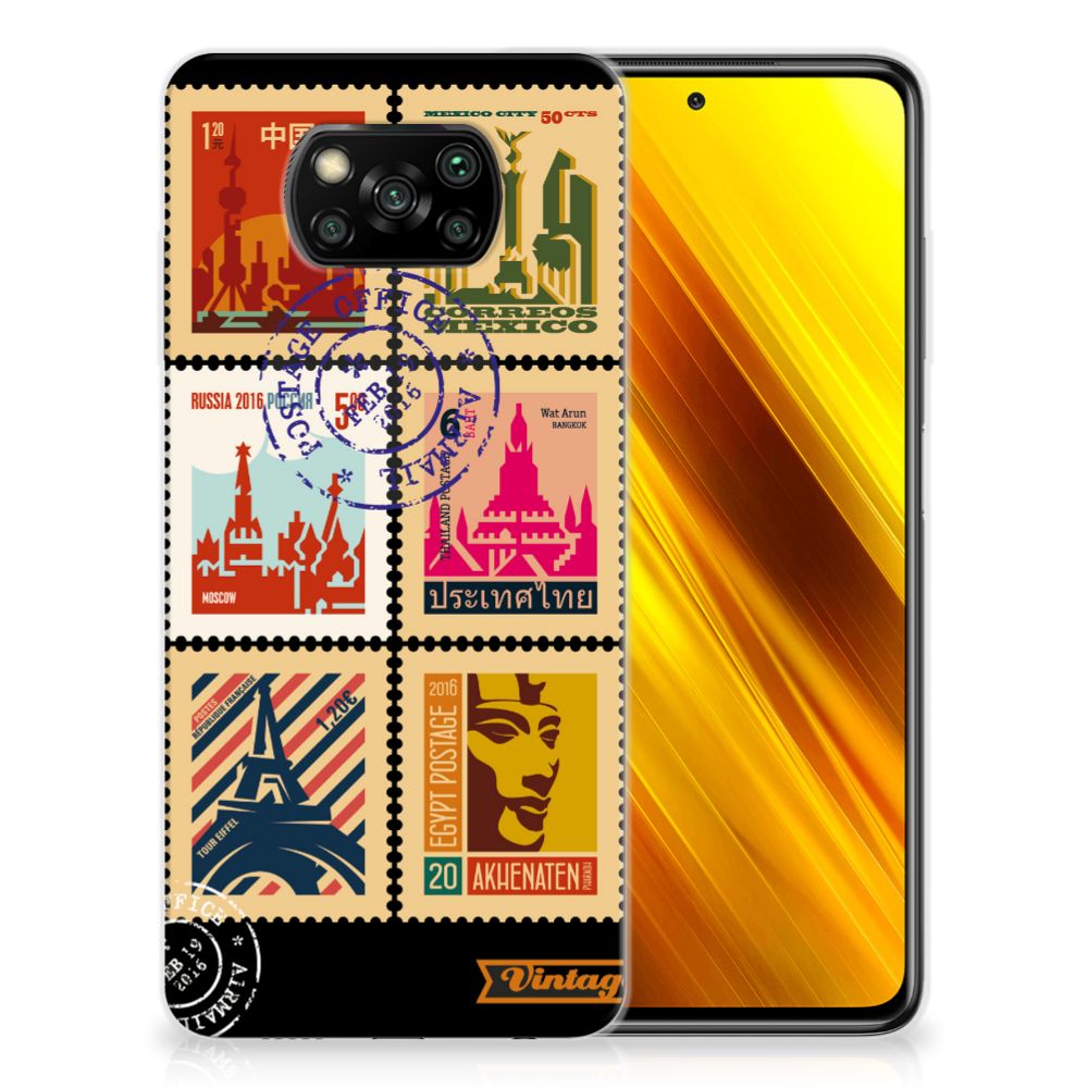 Xiaomi Poco X3 | Poco X3 Pro Siliconen Back Cover Postzegels B2C Telecom