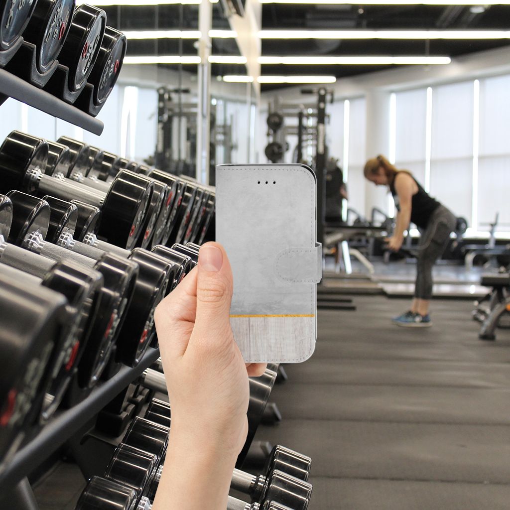 Apple iPhone 6 | 6s Book Style Case Wood Concrete