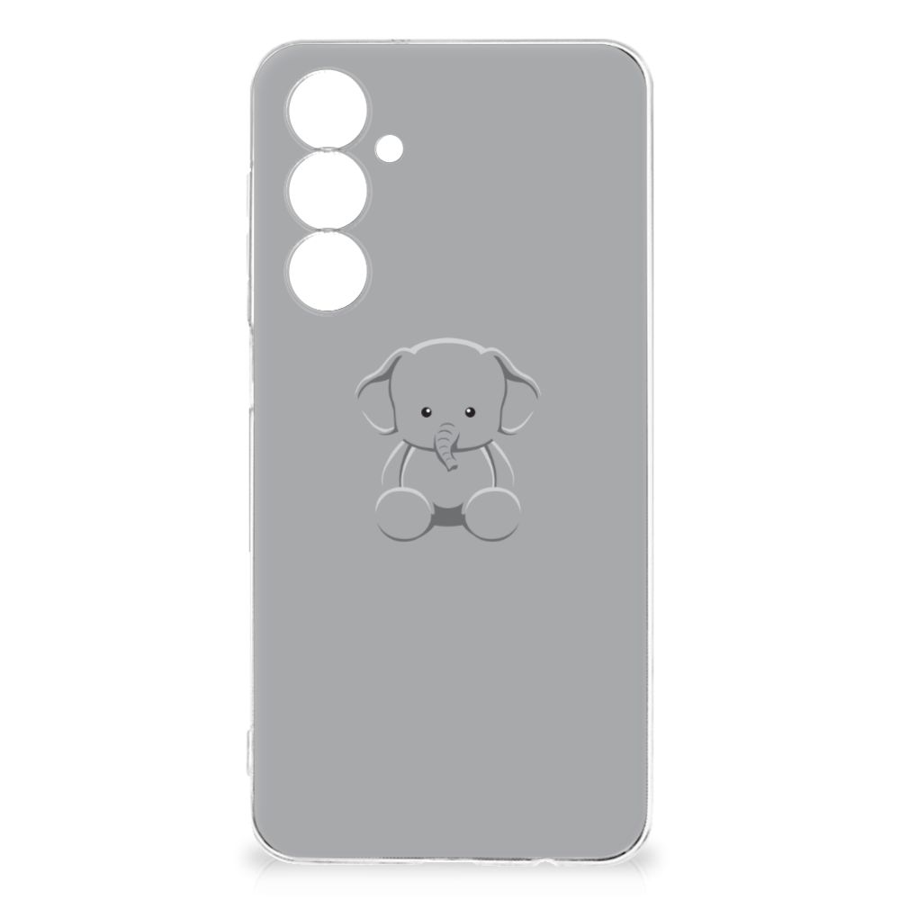 Samsung Galaxy A54 5G Telefoonhoesje met Naam Grijs Baby Olifant