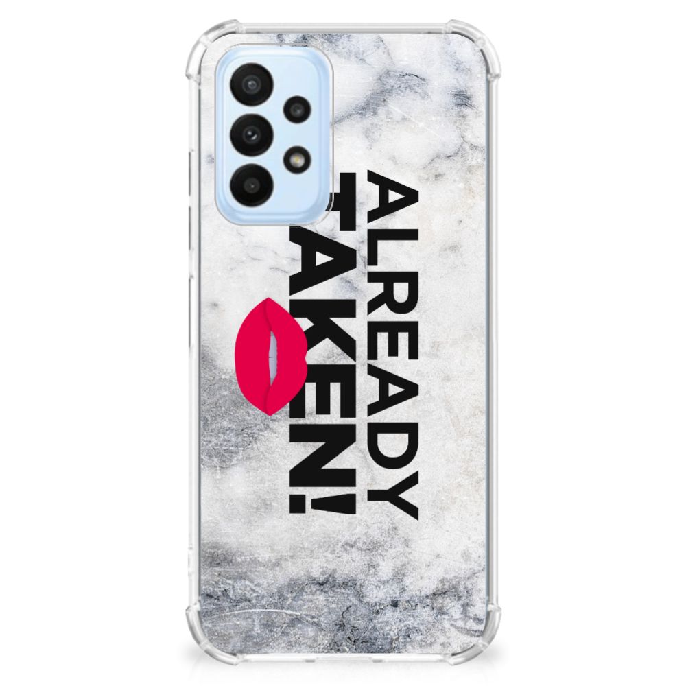 Samsung Galaxy A23 Telefoonhoesje met tekst Already Taken White - B2C Telecom